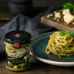 Garofalo Pesto alla Genovese en DisfrutaBox Desayuno con Diamantes Garofalo Pesto alla Genovese en DisfrutaBox Desayuno con Diamantes