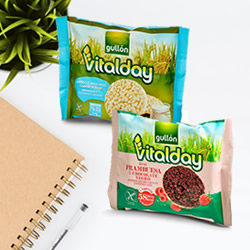 Tortitas VITALDAY Gullón en DisfrutaBox Flower Power Tortitas VITALDAY Gullón en DisfrutaBox Flower Power