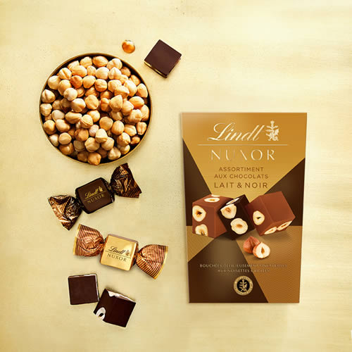 Lindt NUXOR Surtido Chocolate con Leche y Chocolate Negro en DisfrutaBox Chic Chic LLindt NUXOR Surtido Chocolate con Leche y Chocolate Negro en DisfrutaBox Chic Chic