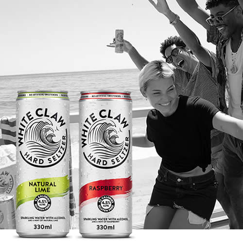 White Claw Natural Lime y White Claw Raspberry en DisfrutaBox All You Need is Love
